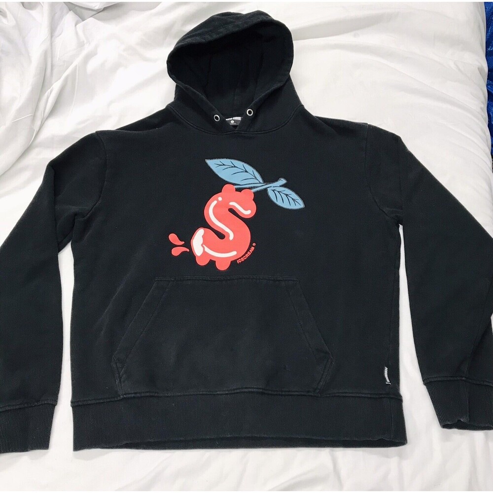 ICECREAM BUTTER BITE HOODIE Black BBC ICE CREAM Sz Large Billionaire Boys club
